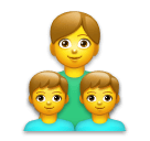 👨‍👦‍👦 Famiglia con padre e due figli Emoji su LG