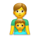 👨‍👦 Família composta por pai e filho Emoji nos LG