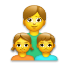 👨‍👧‍👦 Família composta por pai, filho e filha Emoji nos LG
