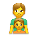 👨‍👧 Família composta por pai e filha Emoji nos LG