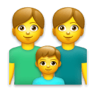 Familia con dos padres y un hijo Emoji LG