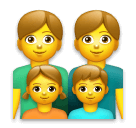👨‍👨‍👧‍👦 Familie mit zwei Vätern, Sohn und Tochter Emoji auf LG