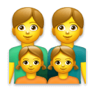 Familia con dos padres y dos hijas Emoji LG