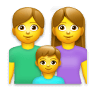 👨‍👩‍👦 Famiglia con una madre, un padre ed un figlio Emoji su LG
