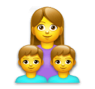 👩‍👦‍👦 Família composta por mãe e dois filhos Emoji nos LG