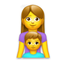 👩‍👦 Familie mit Mutter und Sohn Emoji auf LG