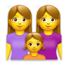 👩‍👩‍👧 Family: Woman, Woman, Girl Emoji on LG Phones