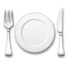 fork-and-knife-with-plate Emoji lg