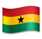 Flagge von Ghana Emoji LG