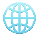 Globe With Meridians Emoji on LG Phones