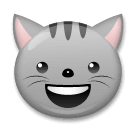 😺 Fröhlicher Katzenkopf Emoji auf LG