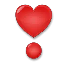 Punto esclamativo a forma di cuore rosso Emoji LG