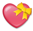 Coração com laço Emoji LG
