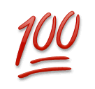 Símbolo de cien puntos Emoji LG