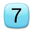 7️⃣ Tecla do número sete Emoji nos LG