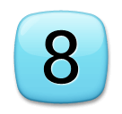 8️⃣ Tecla do número oito Emoji nos LG