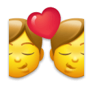 Dos hombres dándose un beso Emoji LG