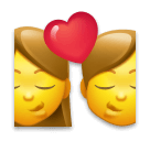 👩‍❤️‍💋‍👨 Mann und Frau, die sich küssen Emoji auf LG