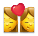 👩‍❤️‍💋‍👩 Kiss: Woman, Woman Emoji on LG Phones
