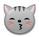 Muso di gatto che manda un bacio Emoji LG