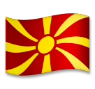 Bandiera della Macedonia del Nord Emoji LG