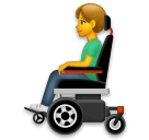 👨‍🦼 Homme dans un fauteuil roulant électrique Émoji sur LG