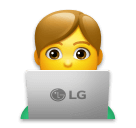 👨‍💻 Uomo con computer Emoji su LG