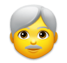 👨‍🦳 Man: White Hair Emoji on LG Phones