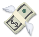 💸 Dinheiro com asas Emoji nos LG