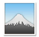 Гора Фудзияма Эмодзи на телефонах LG