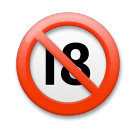 🔞 Simbolo di divieto ai minorenni Emoji su LG
