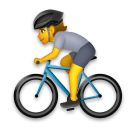 🚴 Person Biking Emoji on LG Phones