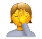 🤦 Person Facepalming Emoji on LG Phones