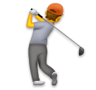 Person Golfing Emoji on LG Phones