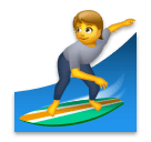 Person Surfing Emoji on LG Phones