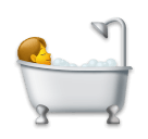 Person Taking Bath Emoji on LG Phones