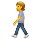 Person Walking Emoji on LG Phones