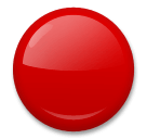 Красный круг Эмодзи на телефонах LG