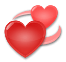Corações giratórios Emoji LG