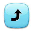 ⤴️ Nach oben weisender Rechtspfeil Emoji auf LG