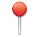 Round Pushpin Emoji on LG Phones
