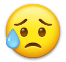 😥 Sad But Relieved Face Emoji on LG Phones
