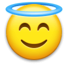 Lächelndes Gesicht mit Heiligenschein Emoji LG