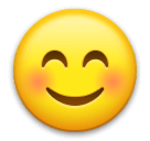 😊 Lächelndes Gesicht mit zusammen­gekniffenen Augen Emoji auf LG