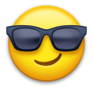 Cara sorridente com óculos de sol Emoji LG