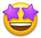 🤩 Cara con los ojos en forma de estrella Emoji en LG