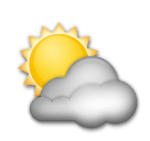 Sun Behind Cloud Emoji on LG Phones