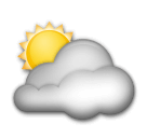 🌥️ Sun Behind Large Cloud Emoji on LG Phones