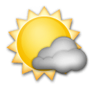 🌤️ Sun Behind Small Cloud Emoji on LG Phones