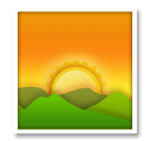 Nascer do sol sobre montanhas Emoji LG